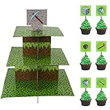 Mining Fun 3 Tier Cupcake Stand with 24 Cupcake