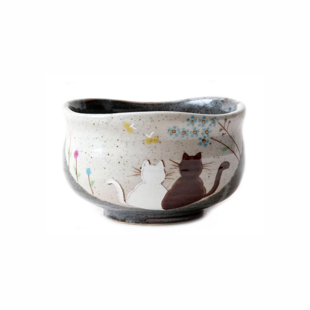 aquanaut Kutani Ware Japanese Matcha Bowl Hidamari, Medium, Brown