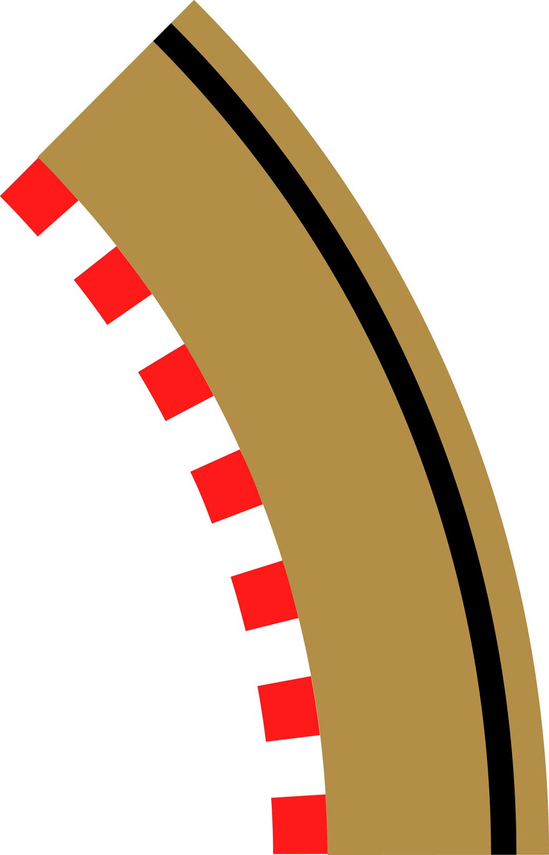 Scalextric Accessories Track Pieces Radius 1 curve extension packs C8240 Radius 1 - 45° x 4