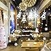 Coogam 200+ Pcs Christmas Window Decoration Window DIY Sticker Cling - Removable Snowflake Bell Reindeer Balloon Decal for Mirror Glass Door Car Body Holiday Xmas (4 Sheet 2019 Upgraded Version)