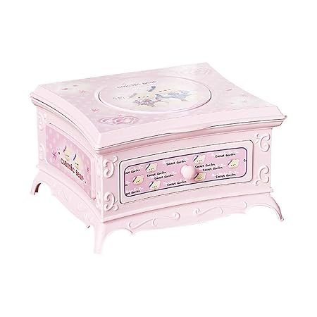 Rotierende Mädchen Storage Music Box Klassische Schminktisch Kreative Schmuck Aufbewahrungsbox mit Schminkspiegel