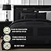 Comfy Bedding | 5-Piece Comforter Set | Microfiber Bedding | King | Frame – Black | 1 Comforter, 2 Pillow Cases, 1 Square Decorative Pillow & 1 Rectangle Decorative Pillow | Microfiber | Modern