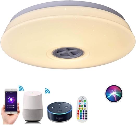 led ceiling lights with bluetooth speaker