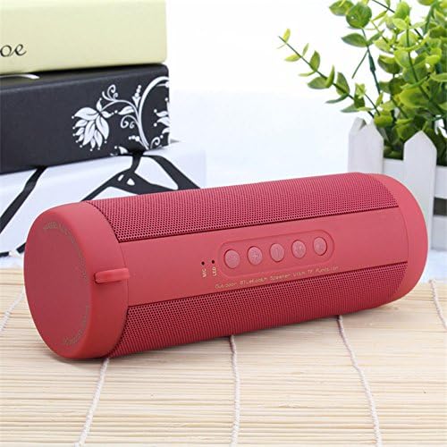 XIANGCHEN Portable Bluetooth Speaker T2 Outdoor Sports Waterproof Subwoofer Wireless Bass Loudspeakers with Flashlight (Red)