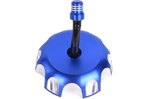 MOTOR-MH Billet Gas Fuel Tank Cap Cover w/Vent Hose Compatible with YAMAHA Raptor 125/250/350/660 All years YFZ 450 2004-2013 TTR225 2003 Suzuki RMZ 250 2005-2011 Z250 2004-2011 DRZ125/DRZ125L 2003-2011
