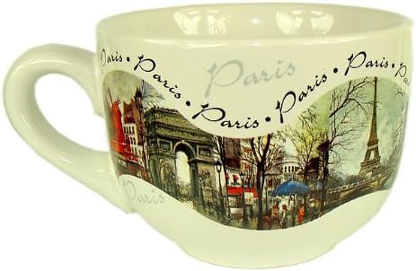 Souvenirs of France - Paris Monuments Teacup - White