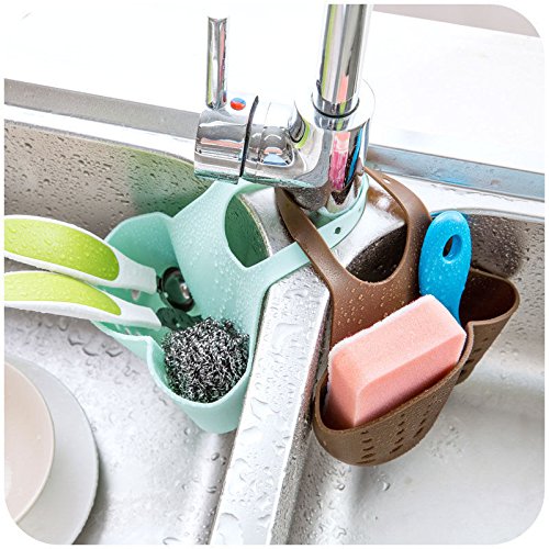 NPLE--Kitchen Sink Sponge Holder Bathroom Hanging Strainer Organizer Exquisite Rack - Thumbnail 4
