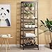 Yaheetech 5-Tier A Frame Wood Ladder Bookshelf Multifunctional Storage Rack Display, Dark Espresso
