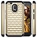 Moto G4 Play Case, Moto G Play Case, Style4U [Shockproof] Studded Rhinestone Crystal Bling Hybrid Armor Case for Motorola Moto G4 Play / Moto G Play XT1607 / XT1609 with 1 Stylus [Gold / Black]