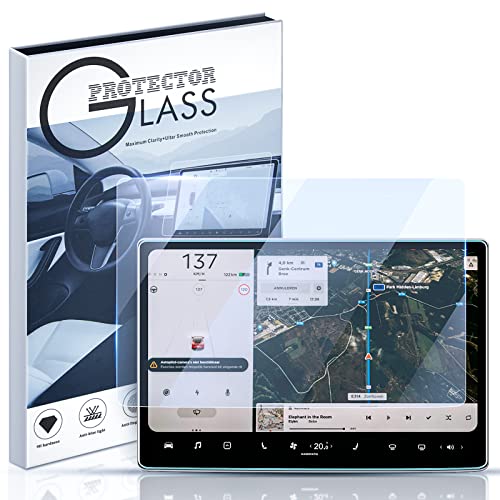 Tesla Model 3/Model Y Tempered Glass Frosted Screen Protective Film, Car Navigation Accessories