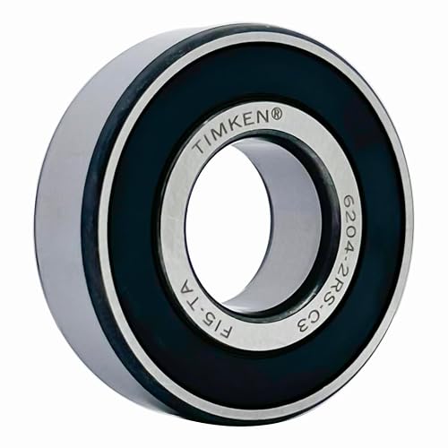 10-Pack 6204-2RS Double Rubber Seal Ball Bearings 20x47x14mm - Pre-Lubricated C3 Clearance For Machinery & Tools