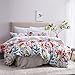Leadtimes King Duvet Cover Boho Floral White Bedding Sets Hotel with Soft Lightweight Microfiber 1 Duvet Cover and 2 Pillow Shams (King, Style2)