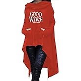 Rfecccy Women's Good Witch Tunic Casual Long Sleeve Pullover Irregular Hem Hoodies