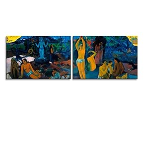 Where Do We Come from? What are We? Where are We Going? by Paul Gauguin - Canvas Print Wall Art Famous Painting Reproduction - 16"x24" x 2 Panels