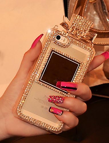 Sasa(TM) iPhone X Case , iPhone 10 Case ,Luxury Bling Crystal Diamond Perfume Bottle Style TPU Chain Case Cover for iPhone X / iPhone 10 (White)