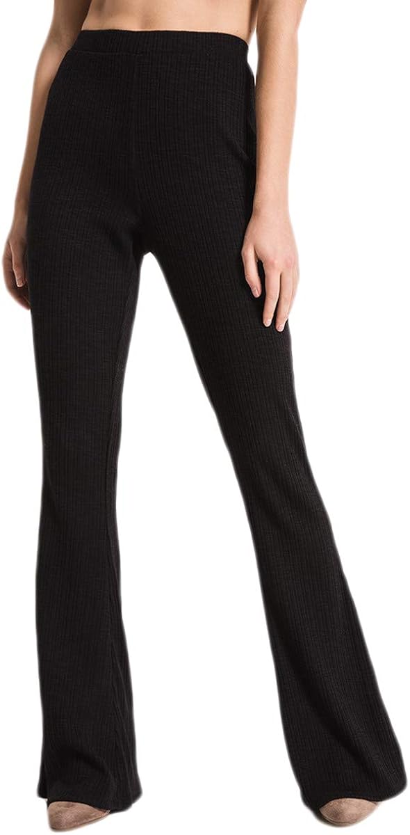 ribbed flare leggings