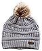 Brook + Bay - Beanie Hats for Women, Pom Pom Hat Soft Chunky Knit Beanie for Cold Weather, Stocking Cap for Women Winter Hats Light Gray