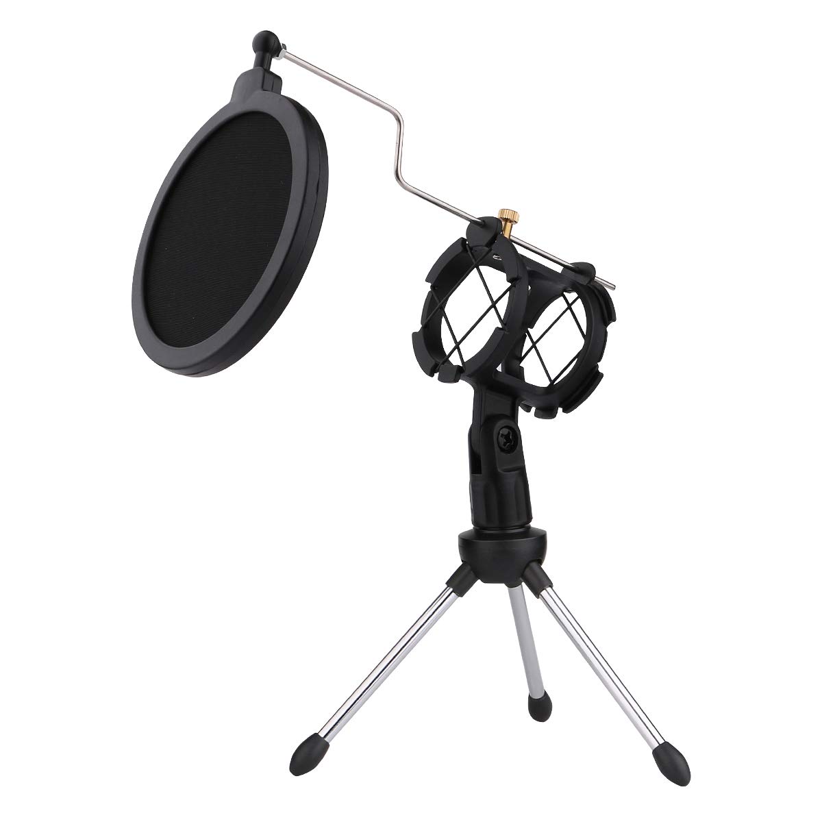 Desk Mount Shock Stand, Tripod Microphone Desktop Dreokee Mic Lecture