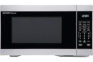 SHARP Countertop Microwave Oven with Removable 12.4" Carousel Turntable, 1000 Watt, 1.1 Cubic Feet, Stainless Steel