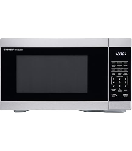 シャープ(SHARP) Amazon.com: Sharp 1.1 cu. ft. Mid-Size Countertop Microwave Oven
