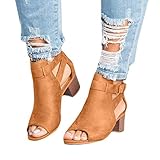 ZBYY Womens Cutout Ankle Strap Buckle Sandals