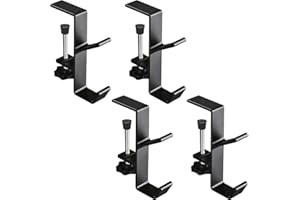 AIRBIL Garland and Stocking Mantel Holders with 2 Hooks, Mantel Hanger for Garland, 2 in 1 Mantel Garland and Stocking Hangers Heavy Duty, Fireplace Garland Hanger for Christmas & Xmas Decoration(Black-4pcs)