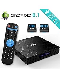 Android TV Box Elloon T9 4 GB RAM 32 GB ROM RK3328 Quadcore Android 8.1 TV Box, compatible 4K Full HD 2,4 GHz WiFi BT 4.0 Smart TV Box