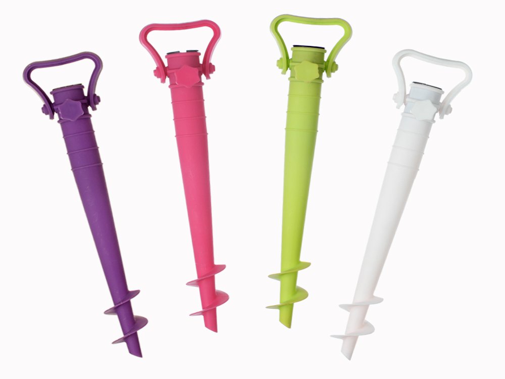 HESPERIDE Set of 4 Beach Umbrella Spikes to screw into sand Simple