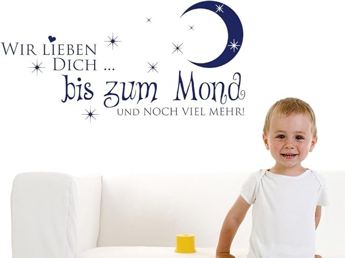 GRAZDesign Sprüche Zur Geburt Wandtattoo Wir Lieben Dich Babyzimmer