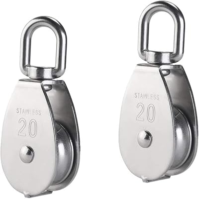 IMAGINE M20 Single Pulley Block 304 Stainless Steel Wire Rope Traction Trolley