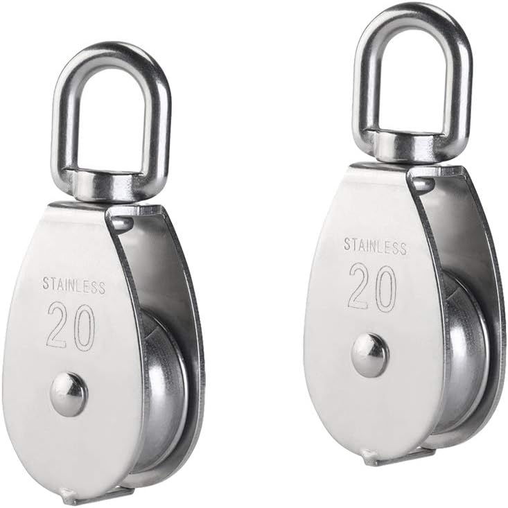 IMAGINE M20 Single Pulley Block 304 Stainless Steel Wire Rope Traction Trolley