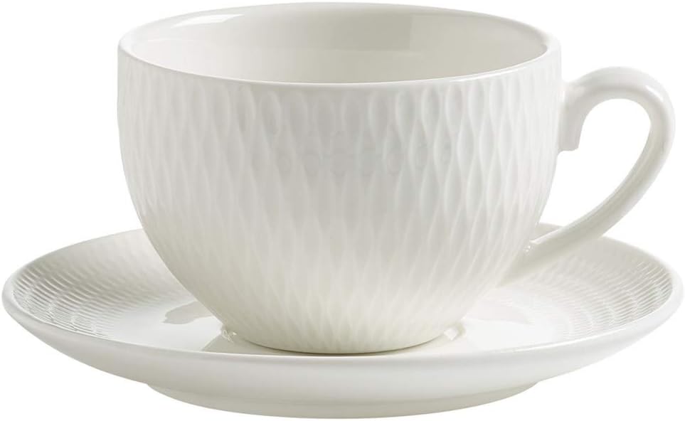 Maxwell & Williams White Basics Diamonds Espresso Cup and Saucer Set