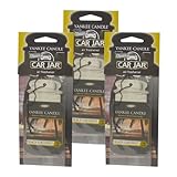 Yankee Candle Car Jar Classic Cardboard Car ,Home and Office Hanging Air Freshener, Black Coconut Scent (Pack of 3)