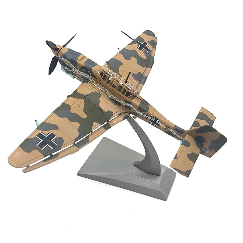 Enatuhter 1/72 German WWII Dive Bomber Stuka JU87 Alloy Fighter Jet Model Airplane Attack Plane Diecast Airplanes Military Models for Adults