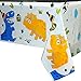 WERNNSAI Dinosaur Party Tablecloth - Dinosaur Party Supplies for Kids Boys Birthday Wedding Baby Shower Decoration 4 Pack 71'' x 43.3'' Disposable Printed Plastic Table Cover for Rectangle Table