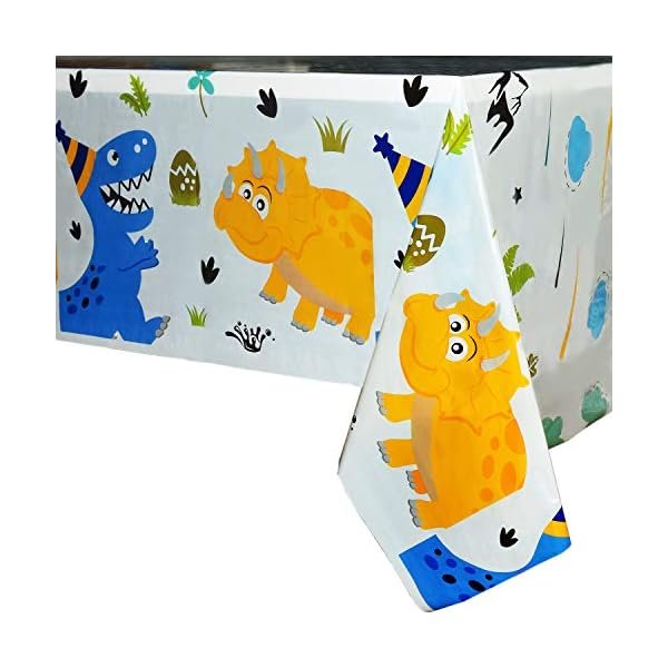 WERNNSAI Dinosaurier Tischdecke - Dinosaurier Partyzubehör für Kinder Jungs Geburtstag Hochzeit Baby Shower Deko, 2…