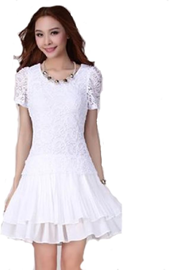 Amazon アンフィニ Infini フリルレースワンピース ホワイト Ll 3l 4l 5l 大きいサイズ 5l ワンピース チュニック 通販