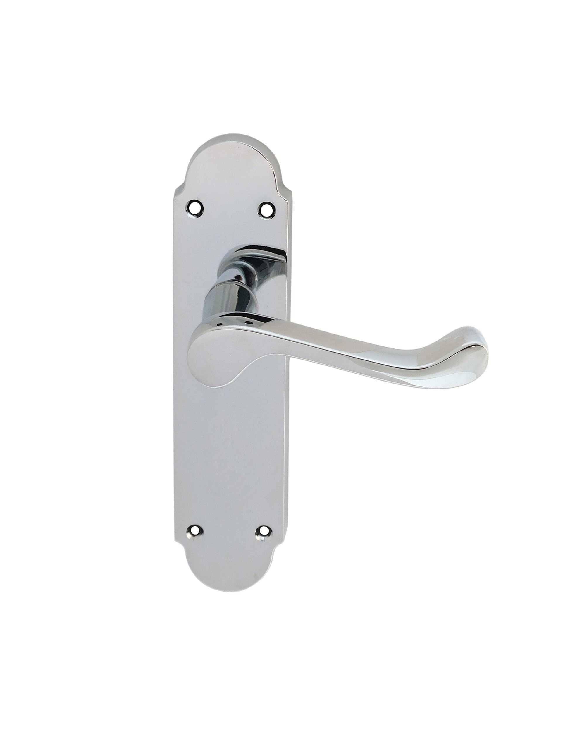 Carlisle Brass - Oakley Scroll Door Handles Lever Latch Set for Internal Doors 170x42mm Backplate (Polished Chrome)