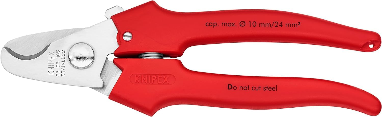 KNIPEX Cable Shears Handles Extrusion Plastic-Coated Plastic Coated 165 mm, 95 05 165