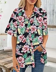 LILYCHIC Women's Floral Button Down Hawaiian Shirts