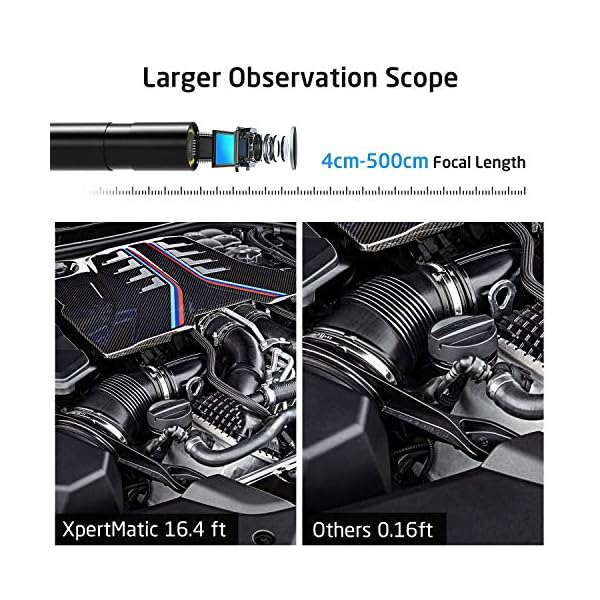 XpertMatic F160 Endoskope WiFi und USB Endoskopkamera HD 1080P 2.0 Megapixel Inspektionskamera 5m Brennweite IP67 Wasserfest für iPhone, Android mit 8 LEDs – Bild 4