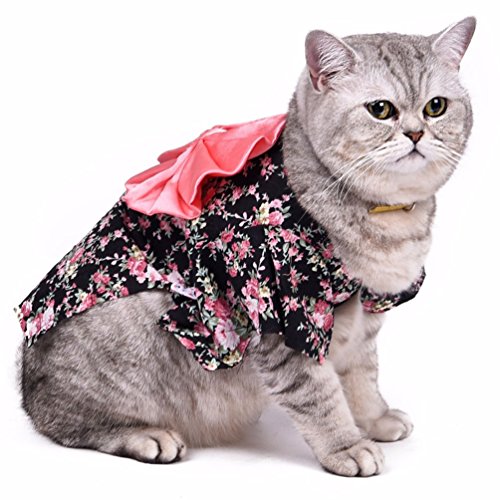 SMALLLEE_LUCKY_STORE Small Cat Dog 4-Legged Military Coat Fleece Lined Winter Jumpsuits, X-Small, Red