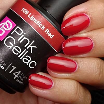 Pink Gellac 109 Lipstick Red Soak-Off UV/LED Gel Polish