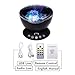 GLIME Remote Control Ocean Wave Projector Night Light 12 LED 7 Colors Built-in Mini Night Music Player Light 45 Degree Adjustable LED Star Lamp Projector Nightlight for Kids Bedrooms Living Room