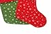 Vanteriam 12PC Mini Christmas Stockings with Snowflake, 9'' Party Decorations/Gift Bags, Red & Green