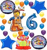 Lego Movie 2 Deluxe Balloon Decoration Bundle for (6th Birthday)