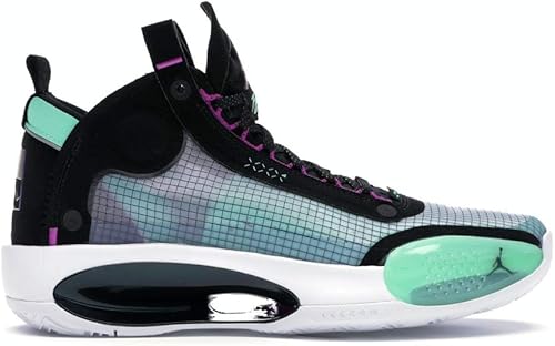 Amazon ナイキ ジョーダン メンズ ３４ Jordan Xxxiv Blue Void バッシュ Green Glow Black Metallic Silver 並行輸入品 バスケットボール