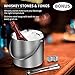 NISONG Ice Bucket, Insulated Stainless Steel Double Walled 3L Ice Bucket with Lid, Whiskey Stones and Tongs for Parties, Bar, Gatherings