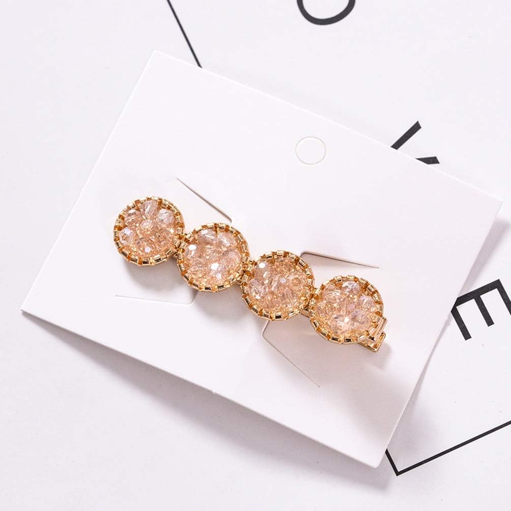Minkissy 5Pcs Crystal Hair Clips Glitter Sparkly Round Clip Classic Bobby Pins Hair Accessories Fashion Hairpin for Women Ladies - Image 5