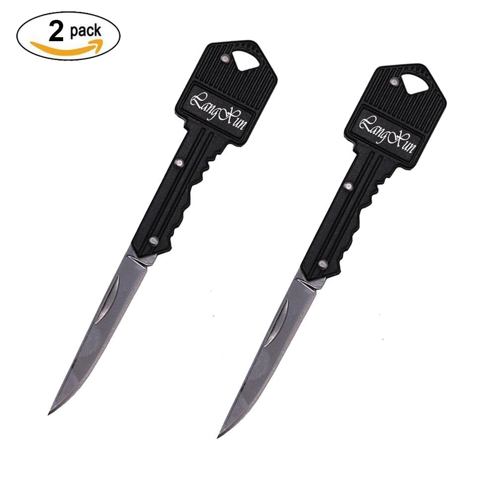 Langxun 2 Pack Keychain Folding Pocket Knife / Self Defense Keychain